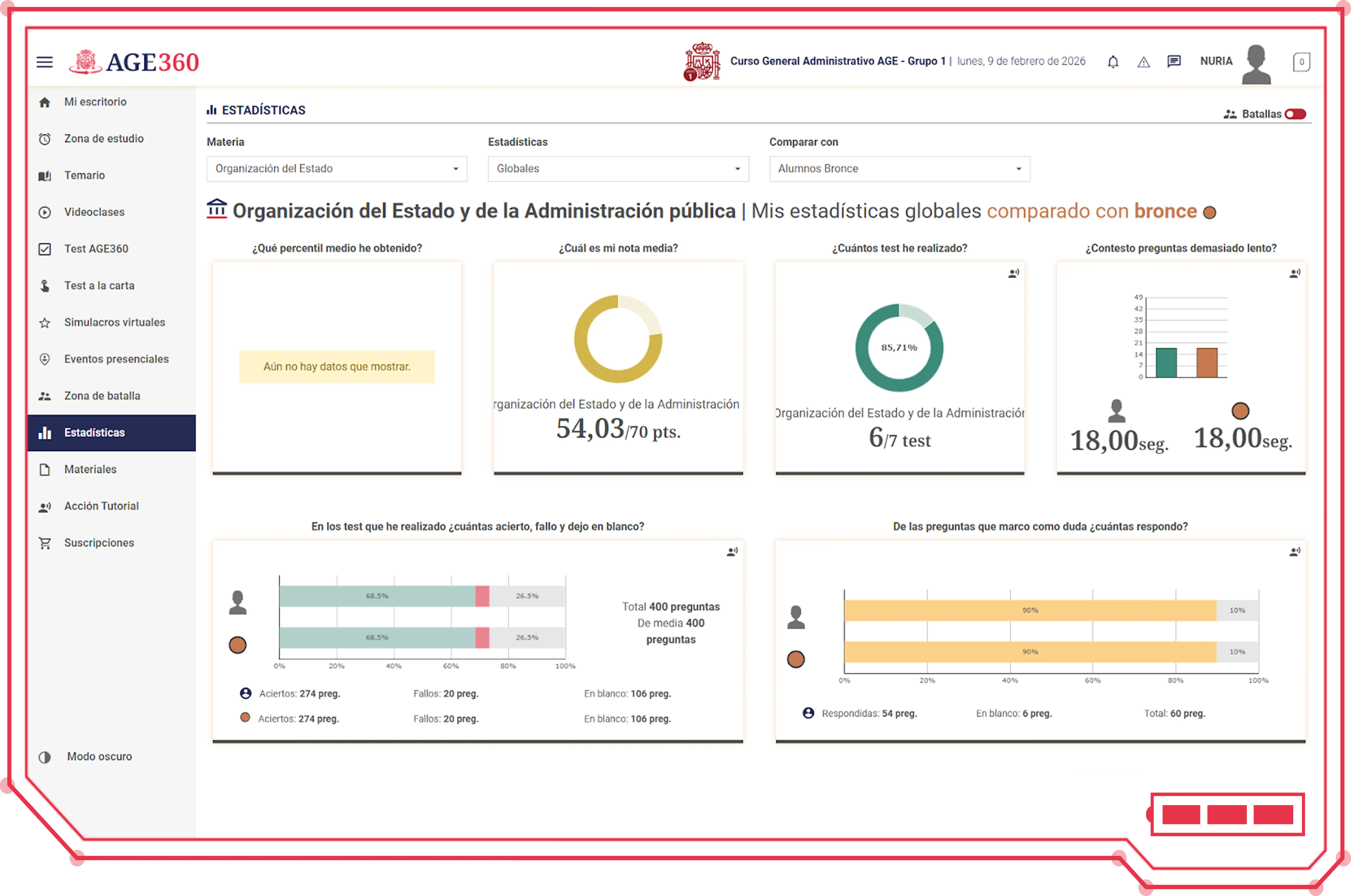 Imagen del aula virtual
