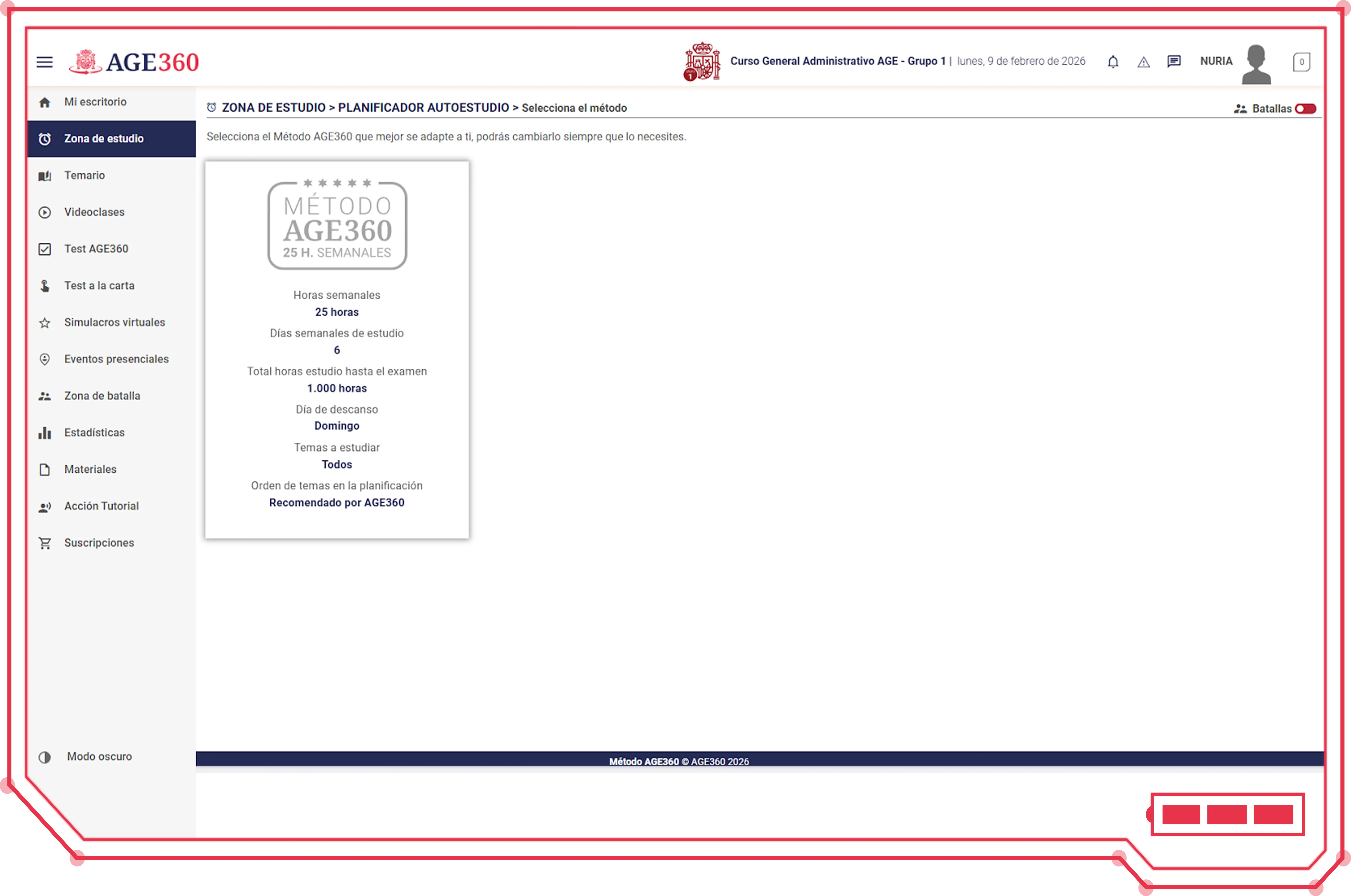 Imagen del aula virtual